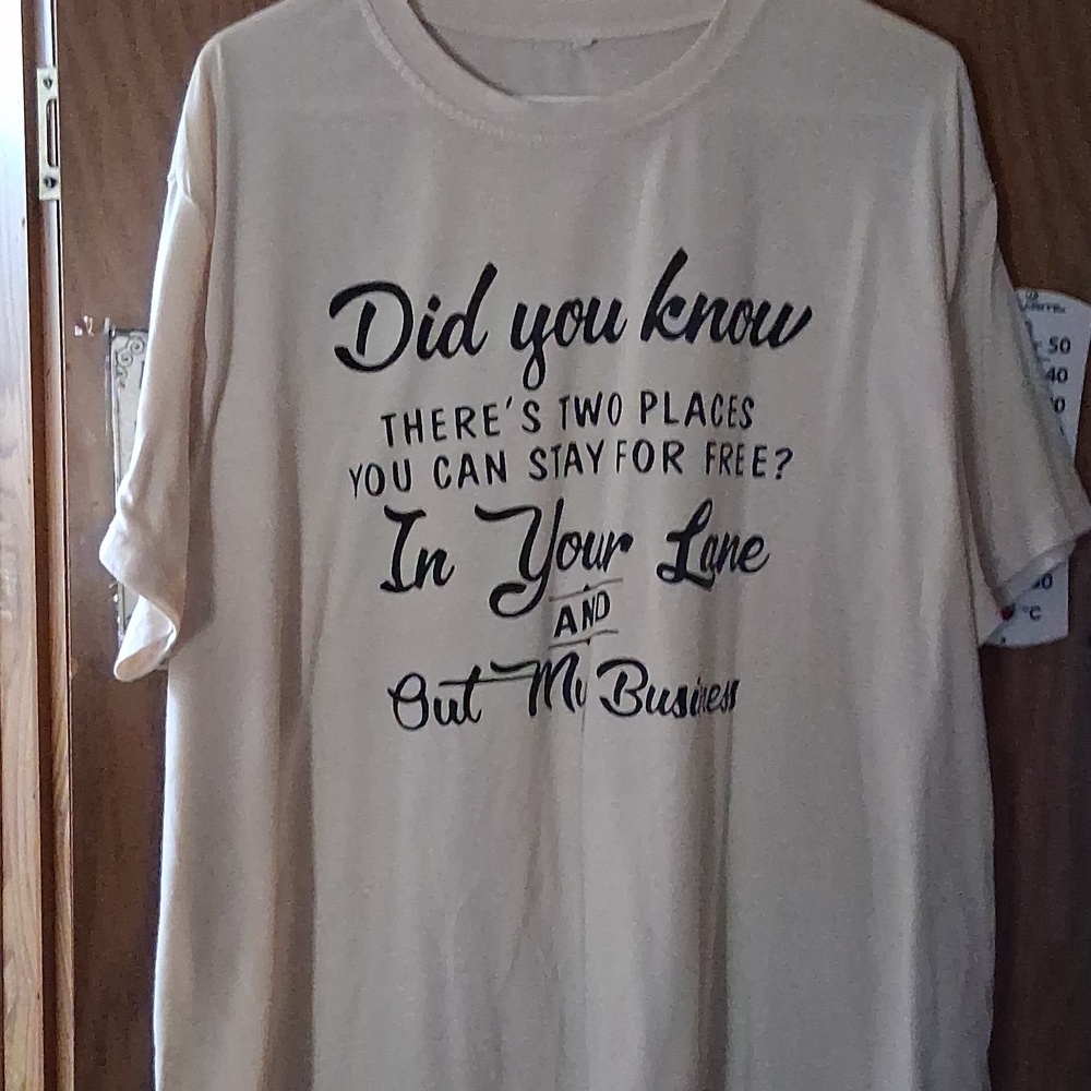 White Graphic Tee "Did You Know" Womens 4 X Like A 3x - Picture 2 of 3